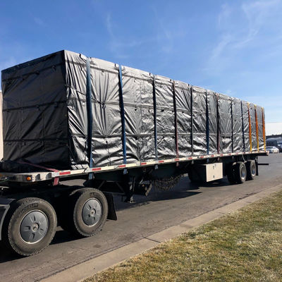 quality 20'X27' ผ้า PVC ผ้าผนัง Ultra Light 14oz วินิล Flatbed Cargo ผ้าผนัง factory